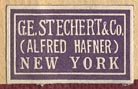 G.E. Stechert & Co. (Alfred Hafner), New York (22mm x 13mm, ca.1930s)