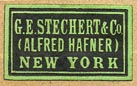 G.E. Stechert & Co. (Alfred Hafner), New York (22mm x 13mm, ca.1916)