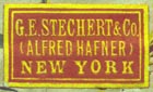 G.E. Stechert & Co. (Alfred Hafner), New York  (22mm x 13mm)
