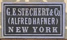 G.E. Stechert & Co. (Alfred Hafner), New York  (22mm x 13mm, ca.1916)