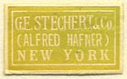 G.E. Stechert & Co. (Alfred Hafner), New York, NY  (22mm x 13mm)