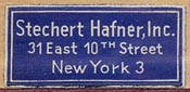 Stechert Hafner, New York (28mm x 13mm)