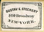 Gustav E. Stechert, New York (23mm x 17mm, after 1893)