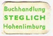 Steglich, Buchhandlung, Hohenlimburg [Hagen], Germany (approx 17mm x 11mm). Courtesy of Michael Kunze.