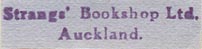 Strangs' Bookshop, Auckland, New Zealand (inkstamp, 33mm x 6mm). Courtesy of Donald Francis.
