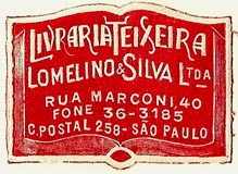 Livraria Teixeira, Lomelino & Silva, São Paulo, Brazil (35mm x 25mm). Courtesy of S. Loreck.