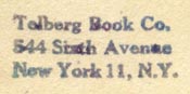 Telberg Book Co., New York (25mm x 10mm, after 1953). Courtesy of Robert Behra.