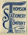 Thomson Stationery Company, Vancouver (14mm x 18mm).