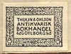 Thulin & Ohlson Antikvarisk Bokhandel, Goteborg (15mm x 11mm, ca.1927).
