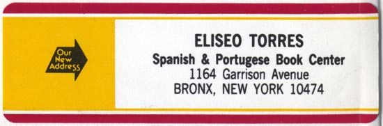 Eliseo Torres, New York (89mm x 29mm, ca. 1980). Courtesy of Robert Behra.