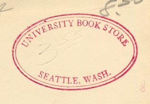 University Book Store, Seattle, Washington (43mm x 27mm, ca.1950). Courtesy of Ken Bosman.