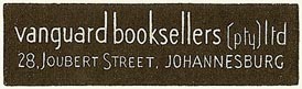Vanguard Booksellers, Johannesburg, South Africa (45mm x 13mm). Courtesy of S. Loreck.