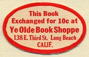 Ye Olde Book Shoppe, Long Beach, California (29mm x 18mm). Courtesy of Donald Francis.