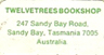 Twelvetrees Bookshop, Sandy Bay, Tasmania, Australia (16mm x 9mm). Courtesy of Dennis Muscovich.