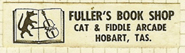 Fuller's Bookshop, Hobart, Tasmania, Australia (43mm x 11mm). Courtesy of Dennis Muscovich.