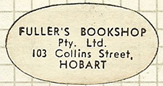 Fuller's Bookshop, Hobart, Tasmania, Australia (26mm x 14mm). Courtesy of Dennis Muscovich.