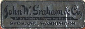 John W. Graham & Co., Spokane, Washington (46mm x 16mm). Courtesy of Steve Trussel.