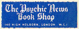 The Psychic News Book Shop, London, England.  Courtesy of Michael Floreani.