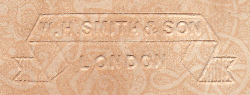W.H. Smith, London, England (blindstamp, 38mm x 12mm, c.1892). Courtesy of David Neale.