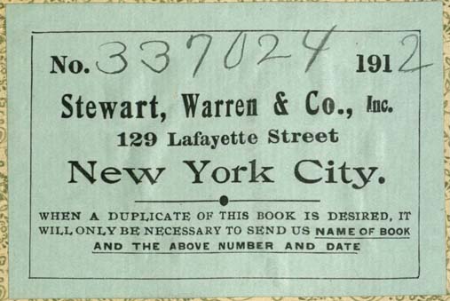 Stewart, Warren & Co., New York, NY (86mm x 57mm, c.1912). Courtesy of Robert Behra.