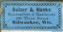 Sulzer & Hanke, Milwaukee, Wisconsin (34mm x 17mm). Courtesy of Robert Behra.