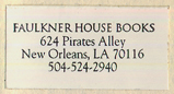 Faulkner House Books, New Orleans, Louisiana (25mm x 12mm, c.2000).