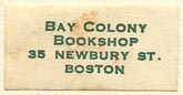 Bay Colony Bookshop, Boston, Massachusetts (26mm x 13mm). Courtesy of Sarah Faragher.