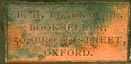 B.H. Blackwell, Bookseller, Oxford, England (22mm x 11mm)