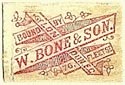 W. Bone & Son, Binders, London, England (21mm x 13mm)