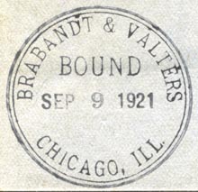 Brabandt & Valters [Binders], Chicago, Ill. (35mm dia., ca.1921)