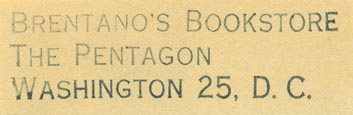Brentano's Bookstore, The Pentagon, Washington, DC (55mm x 15mm)