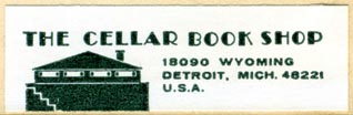 The Cellar Book Shop, Detroit, Michigan (52mm x 16mm). Courtesy of R. Behra.
