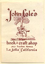John Cole's Book & Craft Shop, La Jolla, California (24mm x 34mm)