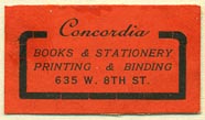 Concordia Books & Stationery, Printing & Binding (30mm x 17mm). Courtesy of Donald Francis.