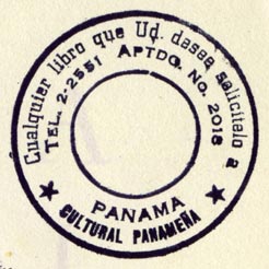 Libreria Cultural Panamea, Perejil [Panama City], Panama (38mm dia., ca.1953)