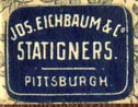 Jos. Eichbaum & Co., Stationers, Pittsburgh, Pennsylvania (20mm x 15mm)