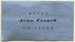 Jean French, Books (47mm x 27mm)