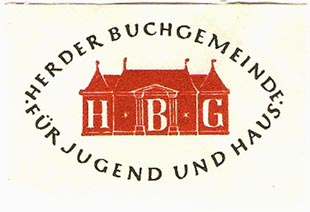Herder Buchgemeinde [Catholic book club], Freiburg i.B., Germany (approx 50mm x 35mm)