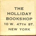The Holliday Bookshop, New York (20mm x 19mm, after 1920)