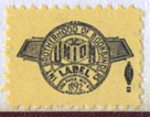 International Brotherhood of Bookbinders (21mm x 15mm, ca.1955)