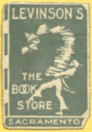Levinsons, The Book Store, Sacramento (21mm x 31mm, ca.1968)