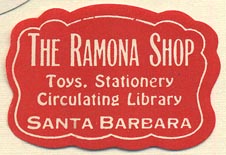 The Ramona Shop, Santa Barbara, Calif. (36mm x 25mm)