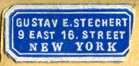 Gustav E. Stechert, New York (17mm x 10mm, after 1876)