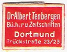 Dr. Albert Tenbergen, Bcher u. Zeitschriften, Dortmund, Germany (approx 21mm x 16mm, ca.1940)