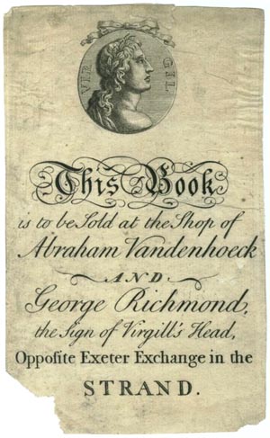 Abraham Vandenhoeck & George Richmond, London, England (50mm x 80mm)
