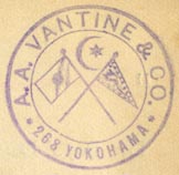 A.A. Vantine & Co., Yokohama, Japan (26mm dia., ca.1905?). Courtesy of Robert Behra.