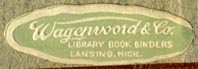 Wagenvoord & Co., Library Book Binders, Lansing, Michigan (32mm x 11mm)