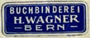 H. Wagner, Buchbinderei, Bern, Switzerland (20mm x 8mm, ca.1935). Courtesy of Robert Behra.