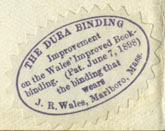 J.R. Wales [Bookbinder], Marlboro, Massachusetts (26mm x 18mm). Courtesy of Robert Behra.
