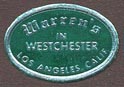 Warren's in Westchester, Los Angeles, California (19mm x 13mm). Courtesy of Donald Francis.
